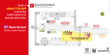 Plano de estaci&oacute;n Banderas novedad