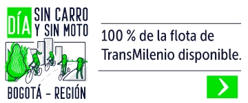 100% flota TransMilenio en el d&iacute;a sin Carro y sin Moto