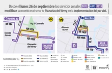 Modificaci&oacute;n del recorrido de la ruta D212-A213-D213