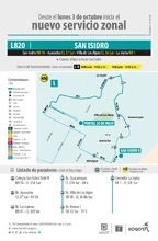 Recorrido de la ruta-L820