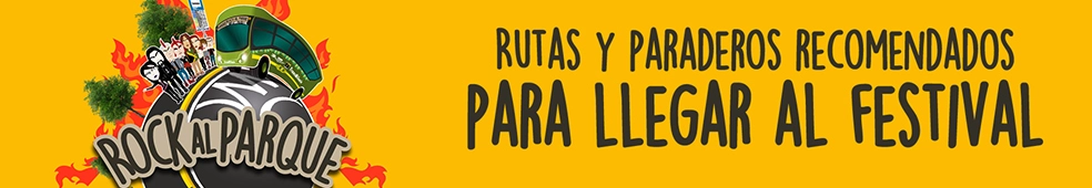 Anuncio rock al parque, rutas zonales