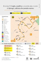 La ruta alimentadora 7-3 Ingl&eacute;s adiciona dos nuevas paradas