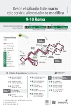 Servicio alimentador 9-10 Roma tendr&aacute; nuevas paradas