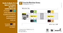 Estaci&oacute;n Movistar Arena tendr&aacute; cambios operacionales
