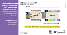 Estaci&oacute;n Carrera 47 cerrar&aacute; vag&oacute;n 2 temporalmente
