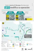 Ruta L813 modifica su operaci&oacute;n en Las Mercedes