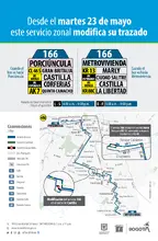 Ruta 166 Porci&uacute;ncula - Metrovivienda modifica su trazado