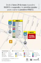 Suspensi&oacute;n de uno de los paraderos de la avenida Caracas