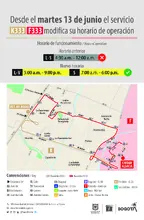 Ruta zonal K333 Estaci&oacute;n Avenida Rojas - F333 Villa Alsasia modifica su horario