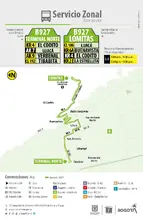Servicios zonales B923, B927 y L819 modifican su horario