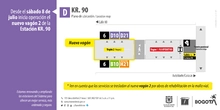 Iniciar&aacute; operaci&oacute;n el nuevo vag&oacute;n de la estaci&oacute;n Carrera 90