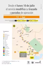 Ruta zonal 7-2 Tunal modifica su operaci&oacute;n