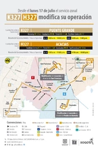 Servicio zonal K327 Puente Grande - H327 Acacias modifica su operaci&oacute;n