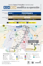 Ruta zonal A324 Perseverancia - K324 Refugio modifica su operaci&oacute;n