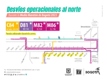 Desv&iacute;os operacionales por la Media Marat&oacute;n de Bogot&aacute;