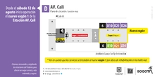 Inicia operaci&oacute;n el nuevo vag&oacute;n de la Avenida Cali