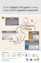 Servicio H727 Circular Molinos suspende su operaci&oacute;n
