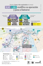 Servicio zonal D205 - L205 modifica su operaci&oacute;n y cambia de nombre