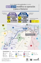 Servicio zonal D214 - A214 modifica su operaci&oacute;n y cambia de nombre