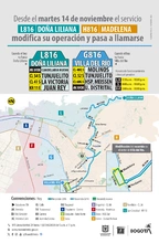 Ruta L816 Do&ntilde;a Liliana - H816 Madelena modifica su operaci&oacute;n