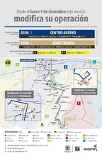 Ruta zonal A306 - K306 modifica su operaci&oacute;n