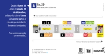 Cierre de acceso norte de la estaci&oacute;n Avenida 39