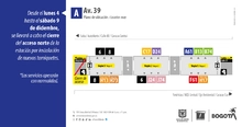 Cierre de acceso norte de la estaci&oacute;n Avenida 39