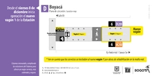 Inicia operaci&oacute;n el nuevo vag&oacute;n de la estaci&oacute;n Boyac&aacute;
