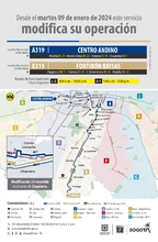 Servicio A319 Centro Andino - K319 Fontib&oacute;n Brisas modifica su operaci&oacute;n