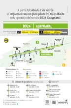 Servicio B924 Guaymaral har&aacute; plan piloto los s&aacute;bados