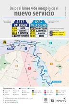 Nuevo zonal servicio A537 Palermo - G537 Villa del R&iacute;o