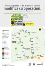 Ruta B920 modifica su operaci&oacute;n