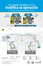 Servicio T25 Terminal Norte - Potos&iacute; modifica su operaci&oacute;n