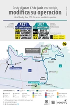 Servicio A821 - L821 modifica su operaci&oacute;n en Los Laches