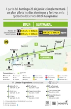 Servicio B924 Guaymaral har&aacute; nuevo plan piloto los s&aacute;bados