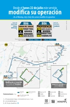 Extensi&oacute;n de recorrido del servicio zonal 806