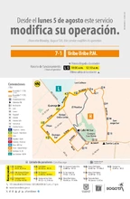 Servicio 7-1 Uribe Uribe P.M. modifica su operaci&oacute;n