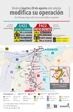 Servicio L422 - F422 cambia su operaci&oacute;n