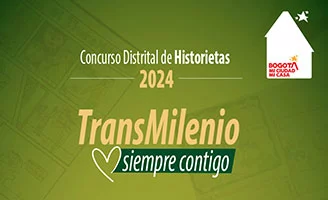 Anuncio de convocatoria de concurso de historietas de TRANSMILENIO 2024-m&oacute;vil