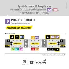 Cambios importantes en la estaci&oacute;n Polo - FINCOMERCIO