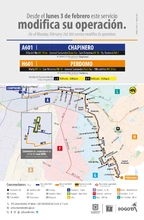 Servicio TransMiZonal A601 - H601 modifica su trayecto