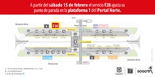Ajuste de parada del servicio F28 en Portal Norte
