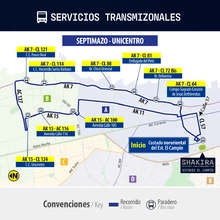 Rutas zonales concierto de Shakira