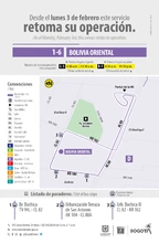 Servicios 1-6 Bolivia Oriental y 1-10 Bochica - Bolivia ll modifican su operaci&oacute;n