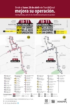 Servicio 18-11 divide su operaci&oacute;n a Unicerros - AM y Unicerros PM