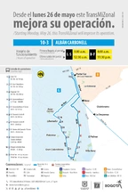 Servicio TransMiZonal 10-3 Alb&aacute;n Carbonell modifica sus paradas