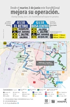 Servicio TransMiZonal A538 - G538 modifica su recorrido y cambia su nombre