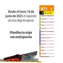 Deja de operar la H73