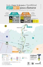 Servicio TransMiZonal L811 - H811 cambia de nombre