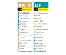 K10 - L10  cambia de trazado